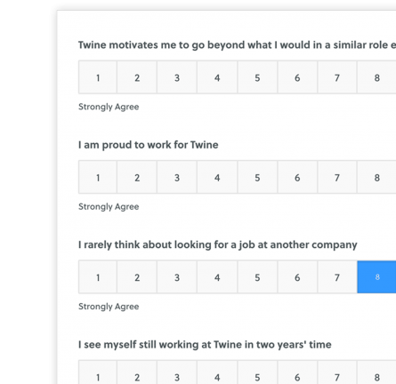 An example custom intranet feedback form on our Twine web app