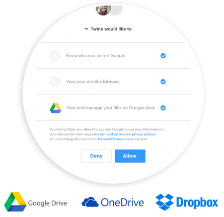 An example google drive and dropbox integration with a document portal