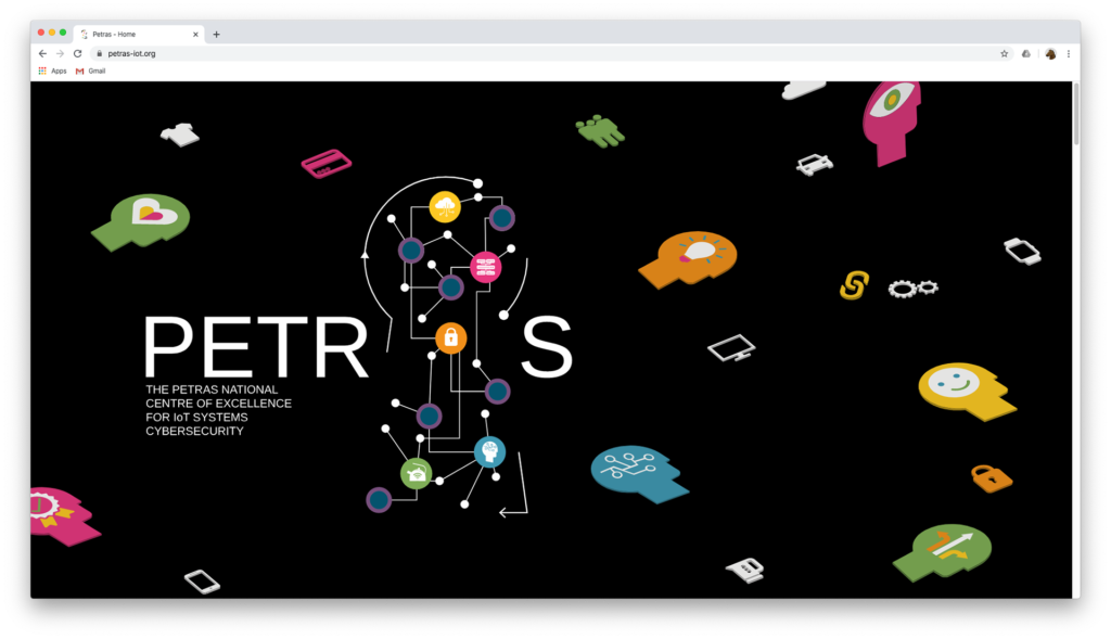 The PETRAS website and funding call platform homepage