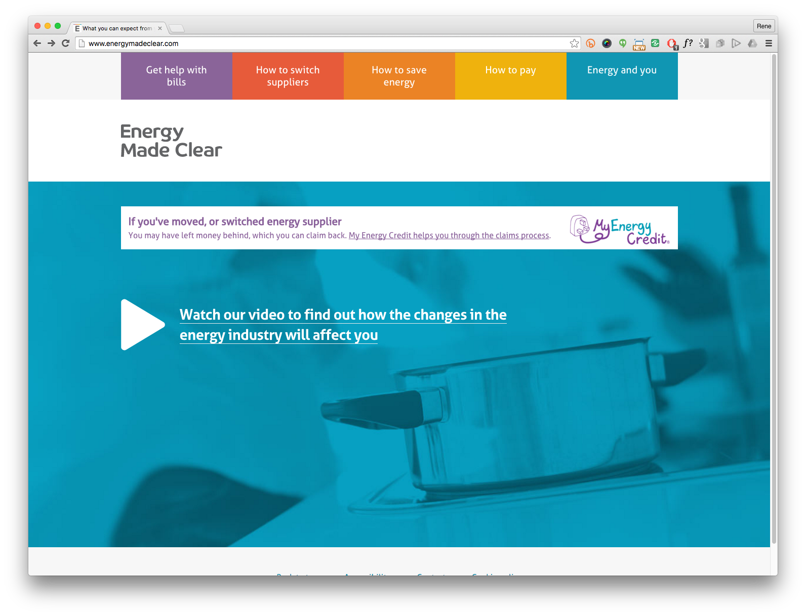 energy uk web design application