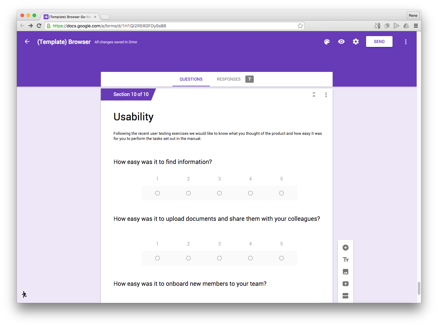 user testing google forms