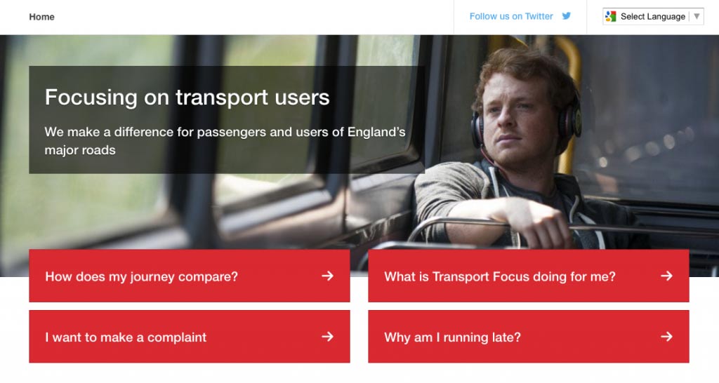 Improving user experience with the UK's transport watchdog 2