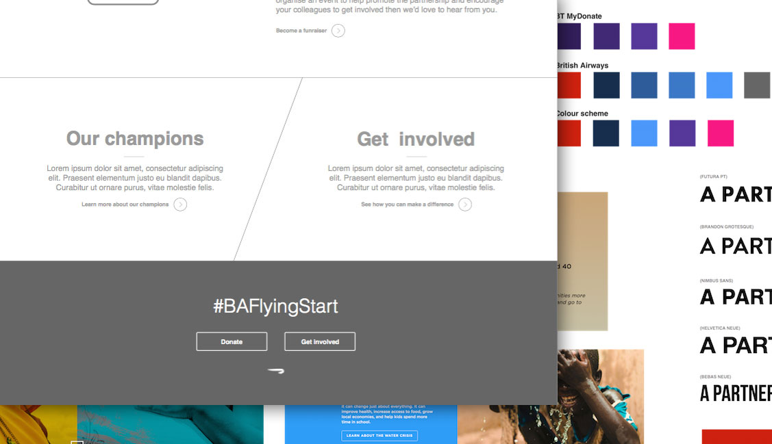 wireframes british airways