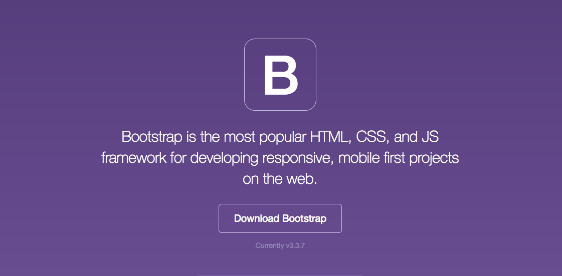Bootstrap homepage screen shot