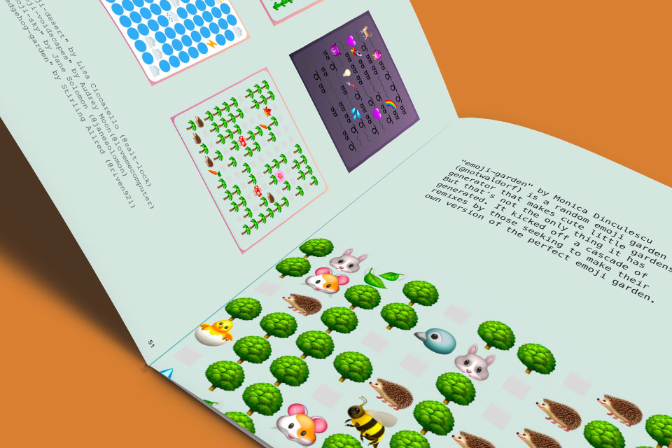 Book showcasing projects made on Glitch