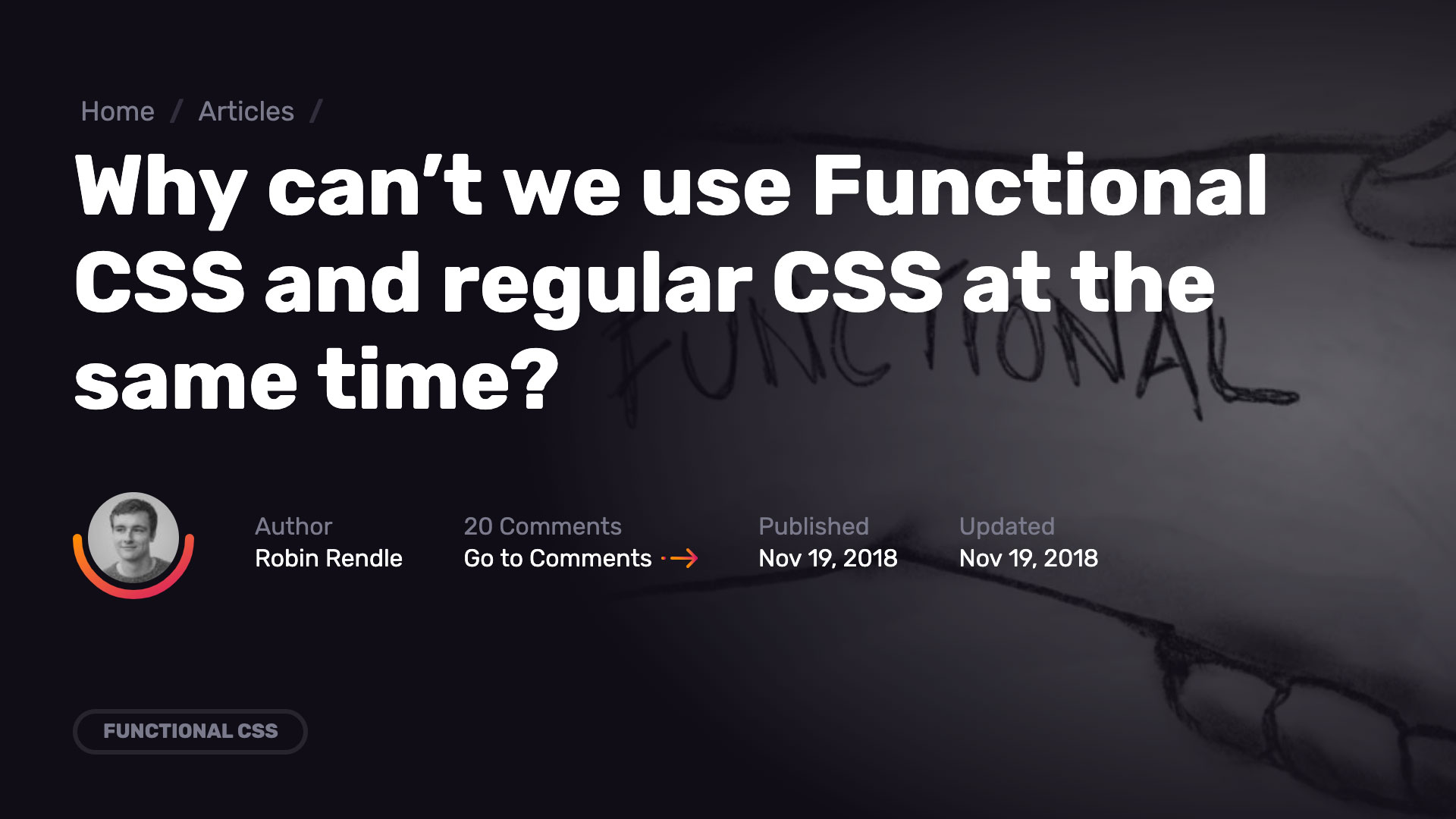 Screenshot of a CSS Tricks article about using functional CSS alongside traditional CSS.