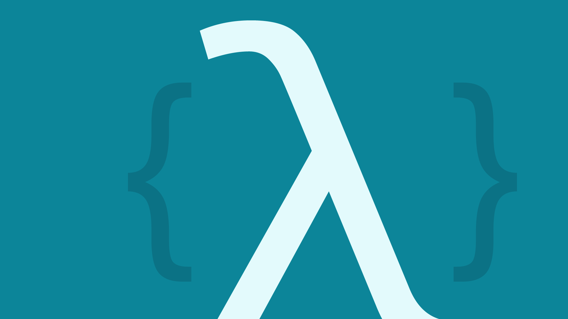 An illustration with a lambda symbol between curly brackets