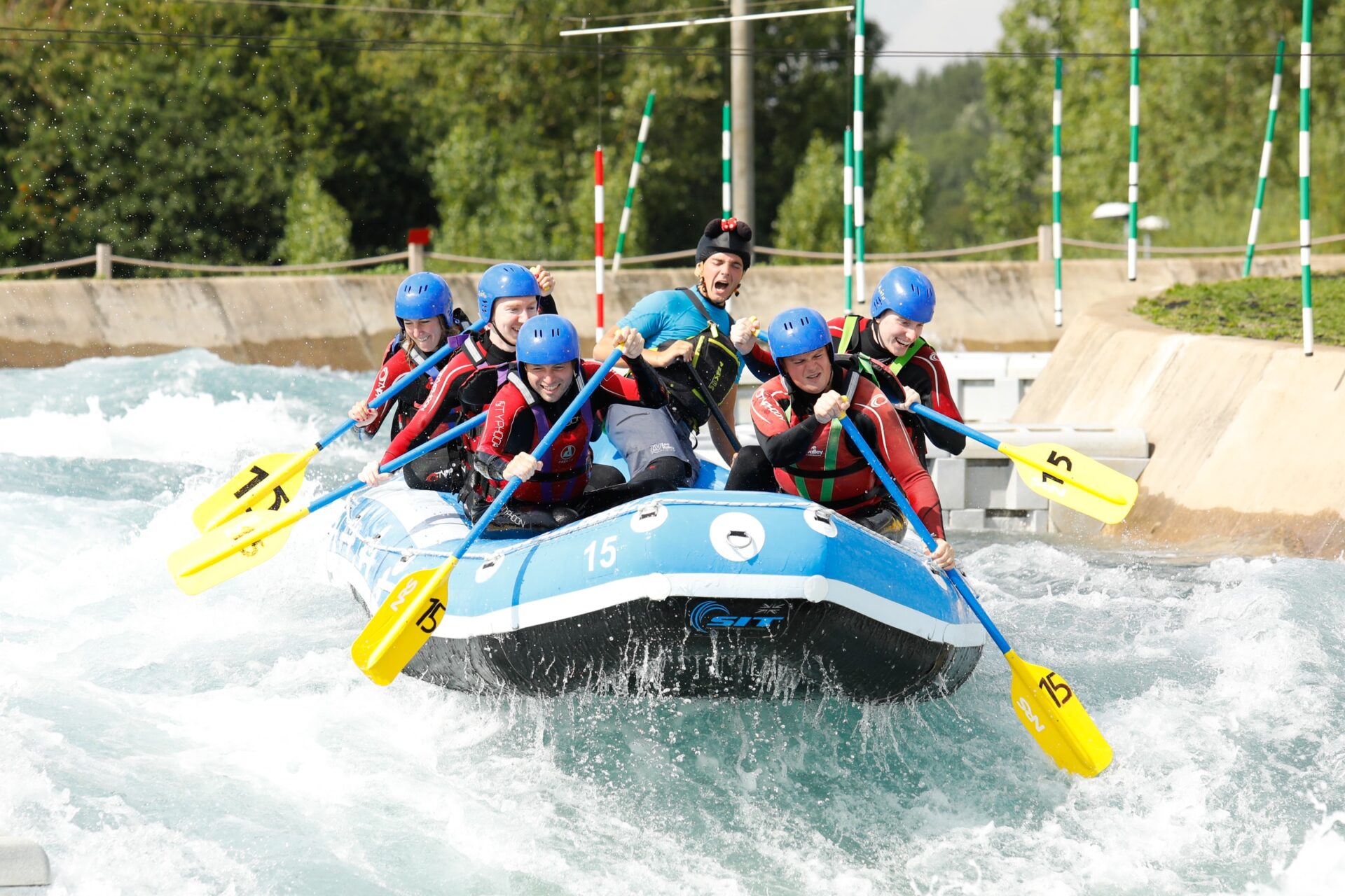 Browser team members on a company day out at Lee Valley White Water Centre