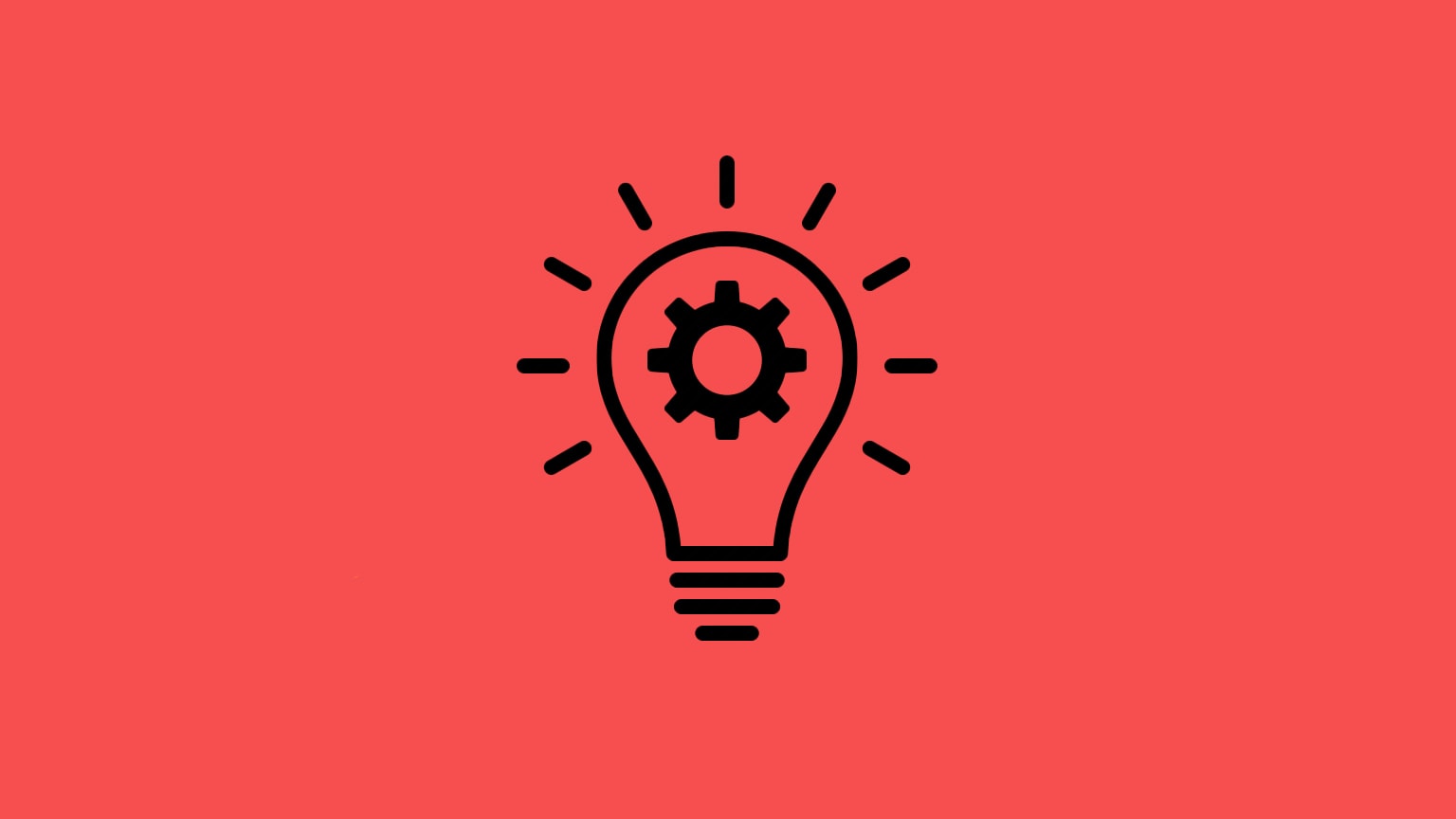 Lightbulb and cog icon, representing the ideation stage of the design thinking process