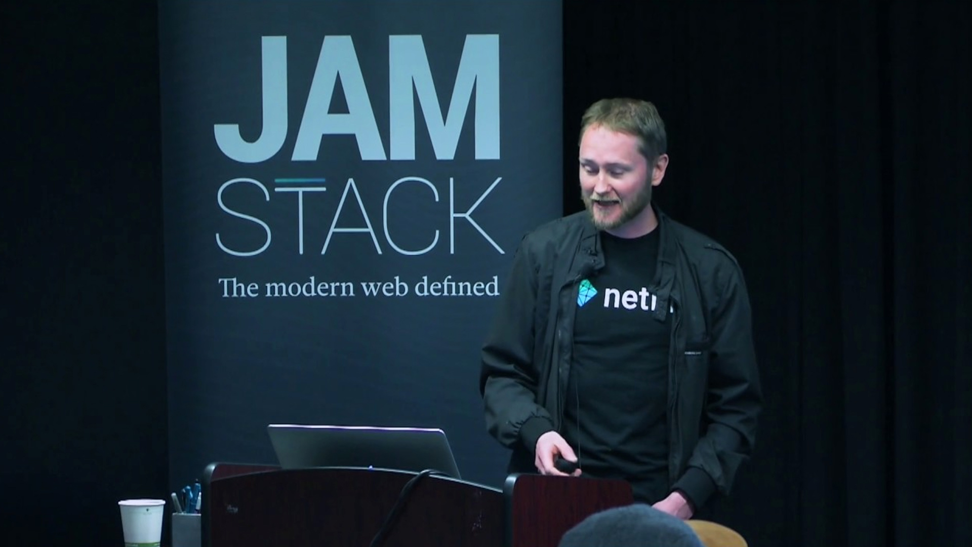 Mathias Biilmann talking about the JAMStack