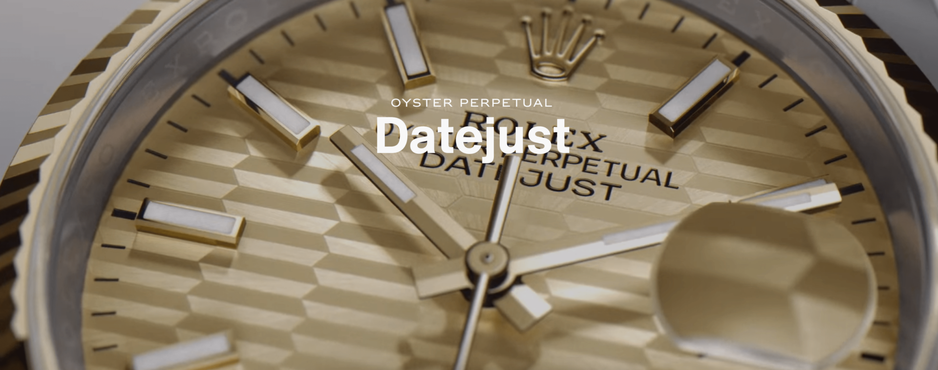 Rolex website with regular case typography