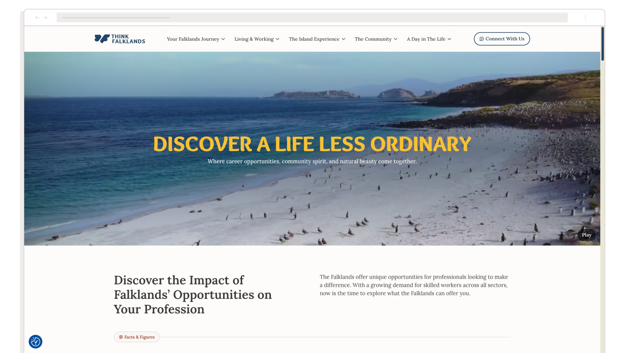 think falklands ux homepages design