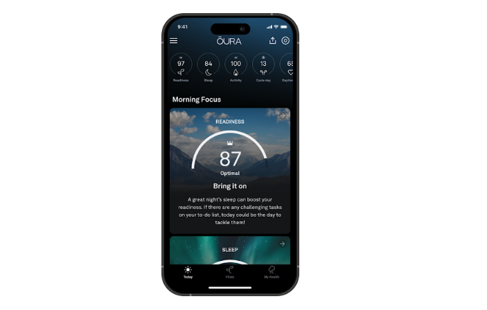 oura app dashboard