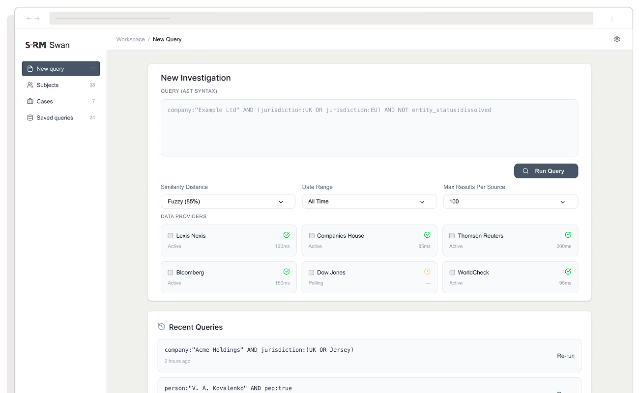 risk intelligence dashboard